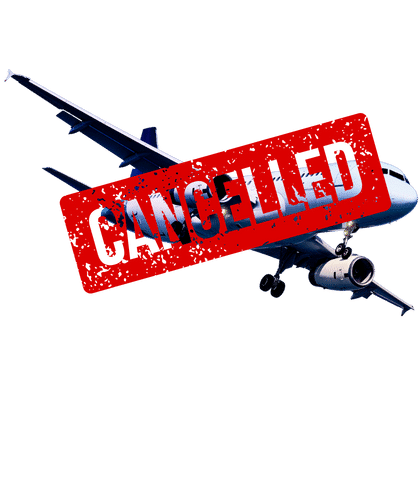 Avião com rótulo de cancelado - Saiba o que fazer com voos cancelado
